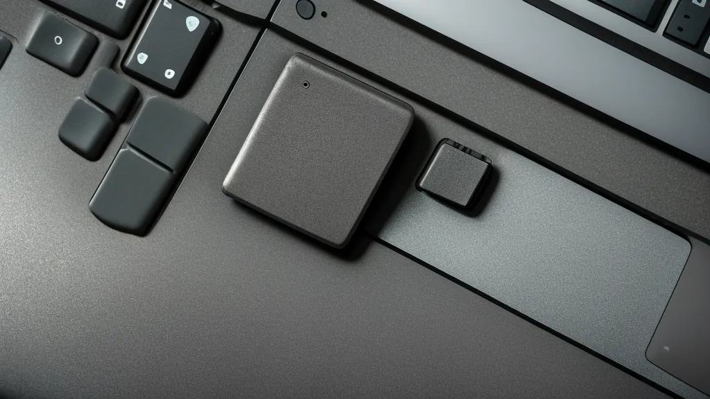Close-up of a well-used laptop trackpad showing the wear and tear of security testing.