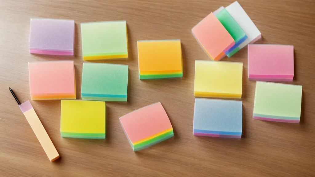 Handwritten labels on sticky notes illustrating the fluid nature of password tagging.