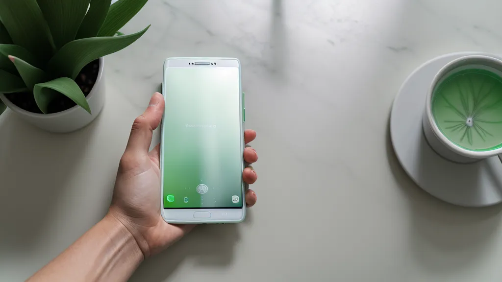 A hand holding a phone showing a successful security notification.