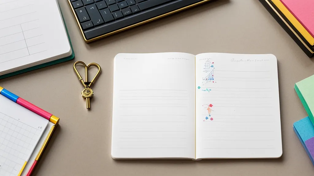 Post-it notes and a compass symbolizing the navigation of password manager security.