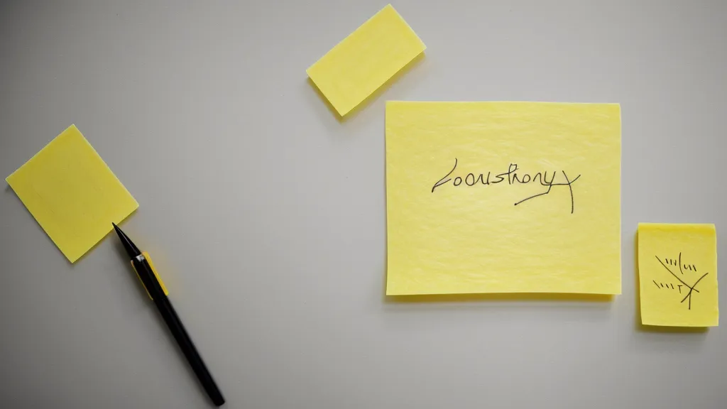 A post-it note with 'Security Master?' crossed out on a desk.